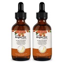 2 Pack Aliver 100% Pure Active Argan Oil of Morocco for Hair, Face & Body