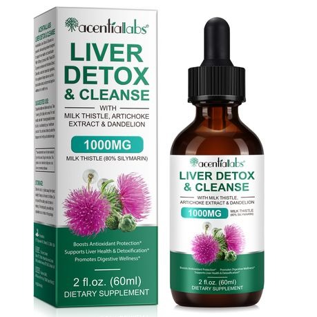 Acentiallabs Liver Detox Cleanse Drops 60ml - 1 Pack