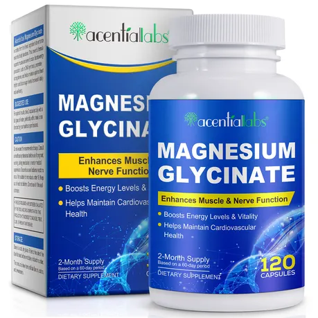 Acentiallabs Magnesium Glycinate 1040mg 120 Caps - 1 Pack