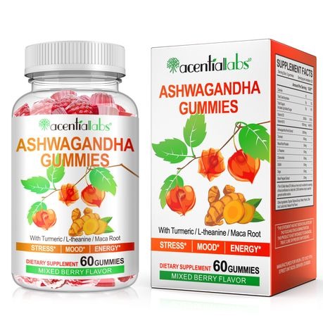 Acentiallabs Ashwagandha Gummies 2000mg 60 Count - 1 Pack
