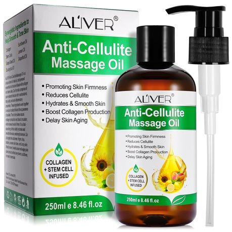 Aliver Anti-Cellulite Massage Oil for Firming, Toning and Tightening Skin