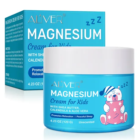 Aliver Magnesium Cream for Kids with Shea Butter, Calendula & Aloe Vera