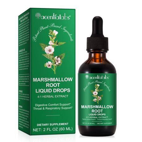Acentiallabs Marshmallow Root Liquid Drops - 4 Pack