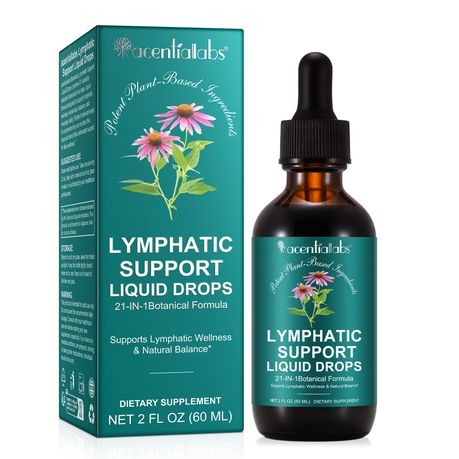 Acentiallabs Lymphatic Drainage Liquid Drops - Unisex 4 Pack