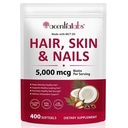 Acentiallabs Hair Skin Nails Biotin 5000mcg 400 Softgels - 4 Pack