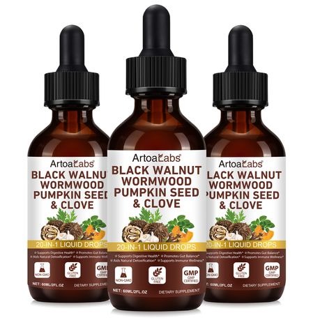 ArtoaLabs Black Walnut & Wormwood Liquid 60ml - 3 Pack