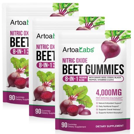 ArtoaLabs Beet Root Gummies 90p - 3 Pack